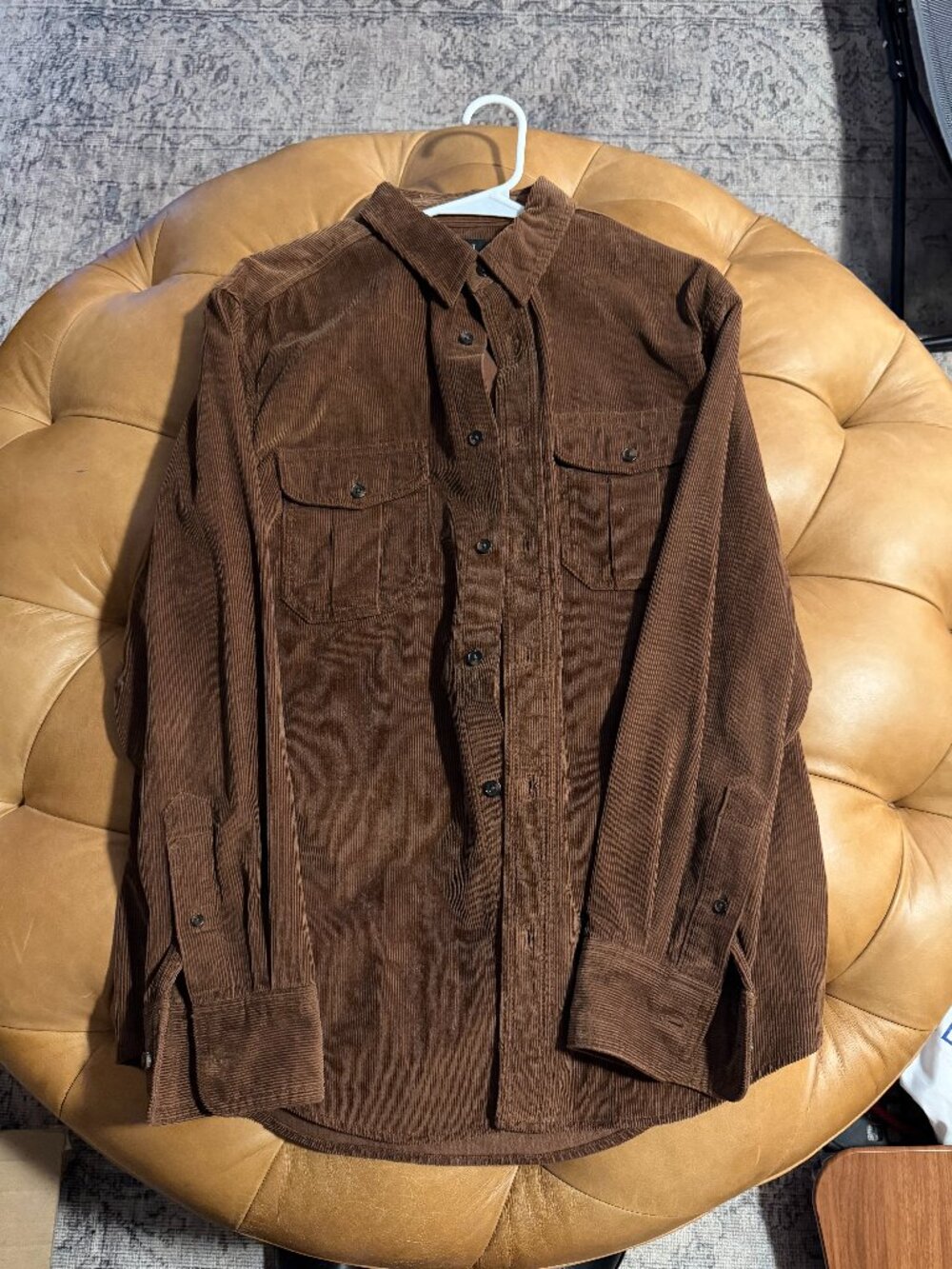 Filson Men's 12-Wale Corduroy Shirt Brown, Small
